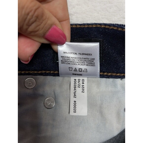 Express Selvedge Denim Men's W28 L30 Buttonfly Slim Fit Dark Blue Jeans - Picture 7 of 16